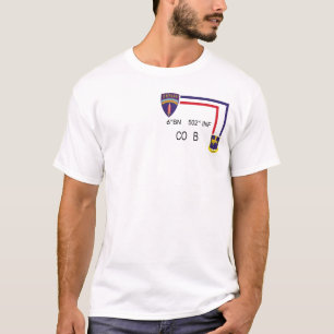 BN 502nd INF CO B da camisa da pinta 6os