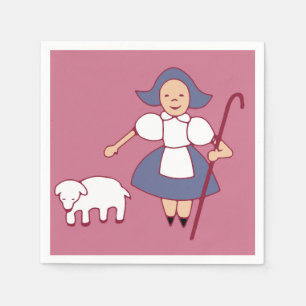 Bo Peep/Mary tinha um pequeno guardanapo de papel