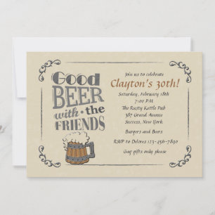 Boa Cerveja Com O Convite Para Amigos