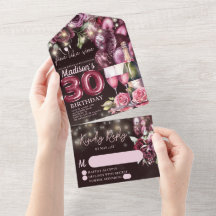 Boa Como Vinho aniversário de 30 anos De Luxo Rsvp
