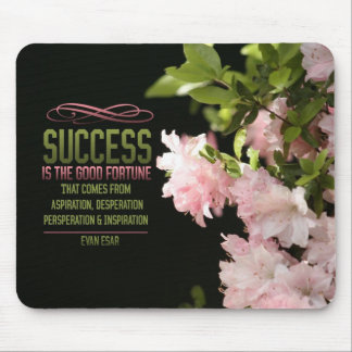 Boa fortuna Mousepad inspirador do sucesso