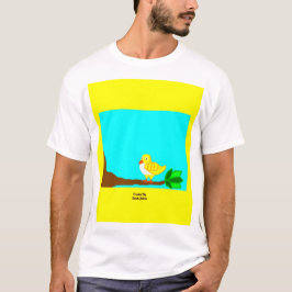 Boa Manhã Camiseta Básica Branca de Pássaros Amare