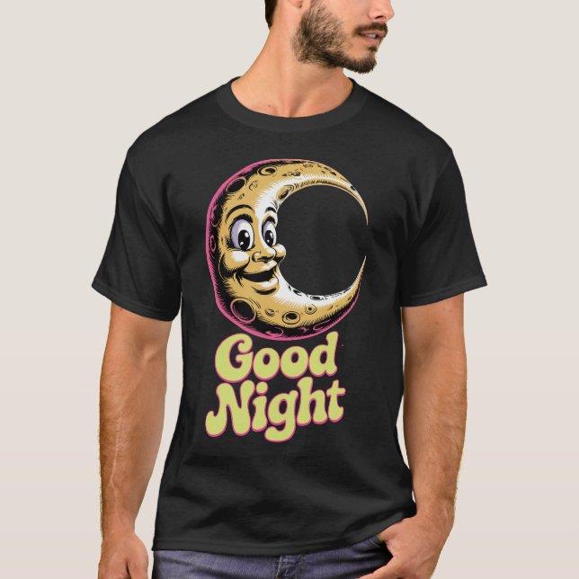 Boa Noite, Retro-Lua, Camisa (Frente)