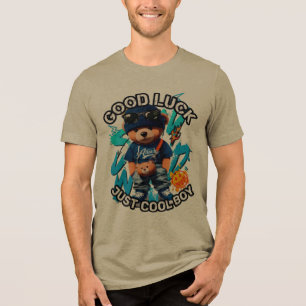 Boa Sorte Apenas Design de Urso Menino Legal