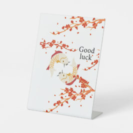 Boa Sorte de Peixe Koi com Sakura | Japonês Elegan