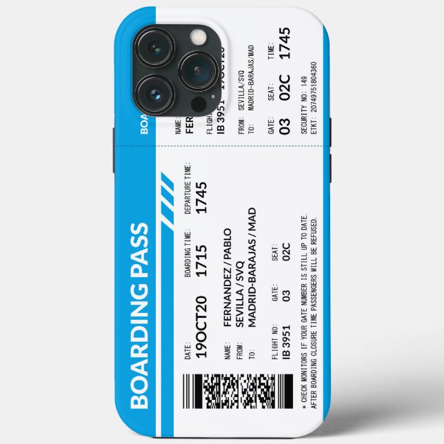 Boarding Pass (blue) (Verso)