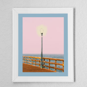 Boardwalk Lamppost Seal Beach Poster