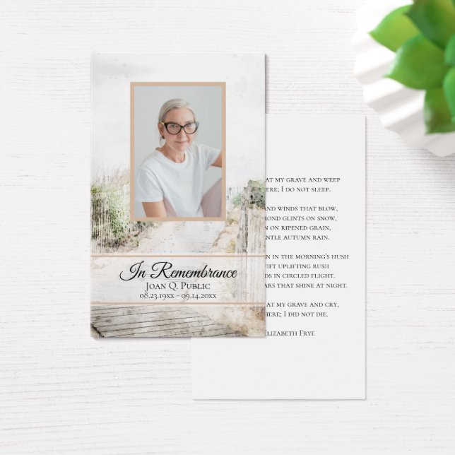 Boardwalk to Beach Funeral Service Memorial Prayer (Mesa)