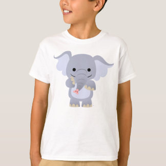 Boas camisetas elefantes de cartoon