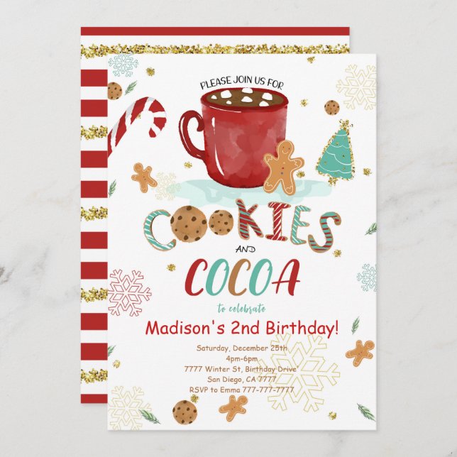 Boas Cookies Convite Aniversário (Frente/Verso)