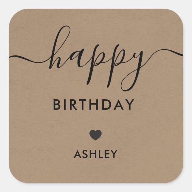 Boas etiquetas de presentes de aniversário, etique (Frente)