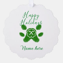 Boas festas, animais de estimação de cães verdes e