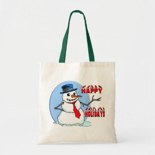 Boas festas as bolsas do presente do boneco de