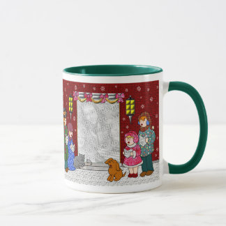 Boas festas caneca customizável do Natal
