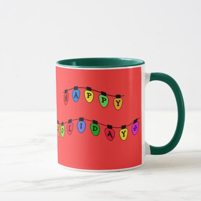 Boas festas caneca dos bulbos da árvore de Natal (Direita)