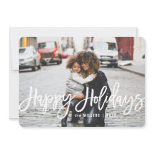 Boas festas cartão com fotos, horizontal