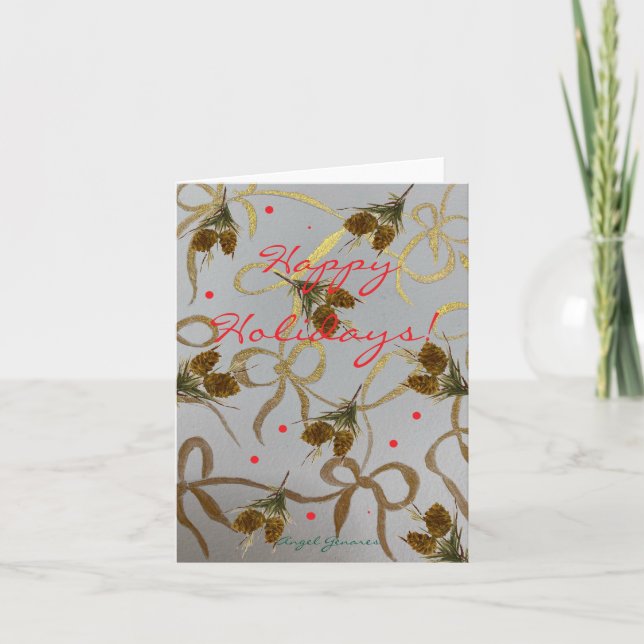 Boas Festas! cartão de férias  (Frente)