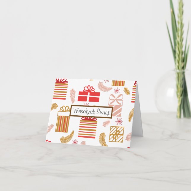 Boas Festas, Cartão de Natal polonês  (Frente)