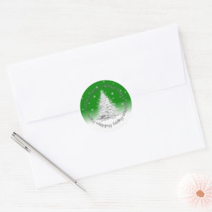 Boas festas etiqueta verde