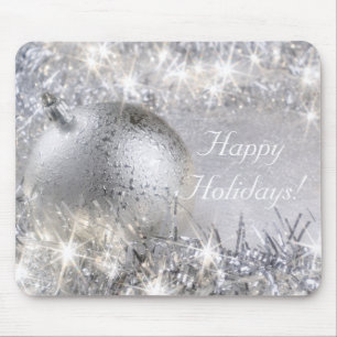 "Boas festas" Mousepad de prata