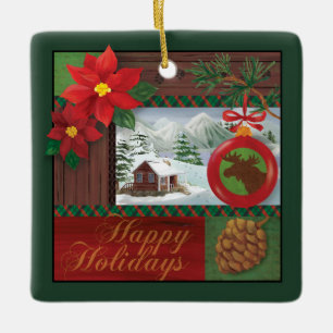 Boas festas ornamento