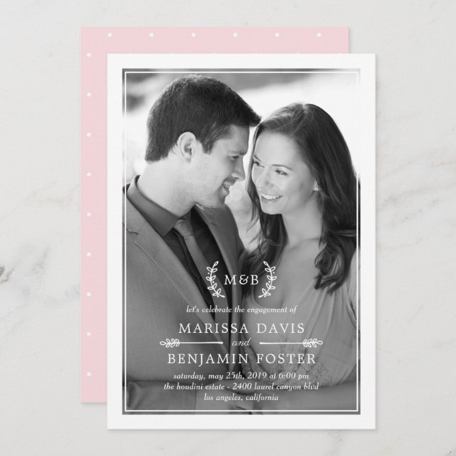 Boas Iniciais EDITÁVEL Convite Fotográfico Color (Frente/Verso)