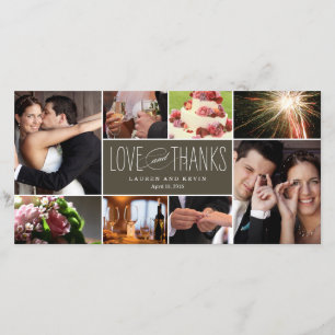 Boas Memórias Casamento Obrigado Cartões com fotos