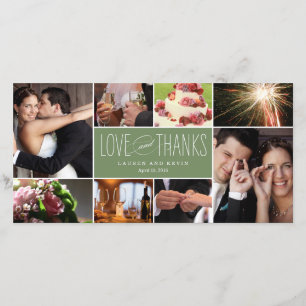 Boas Memórias Casamento Obrigado Cartões com fotos