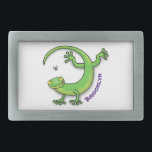 Boas saudações da lagartixa verde e feliz com dese<br><div class="desc">Saudações Gecko! Este design de lagarto feliz apresenta um réptil verde giro com um inseto à sua vista. Muito divertido!</div>