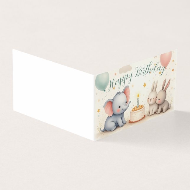 Boas saudações de aniversário com amigos animais (Exterior)