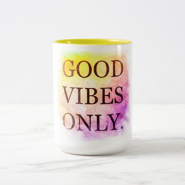 Boas Vibes, 15 oz, caneca de dois tons (Centro)