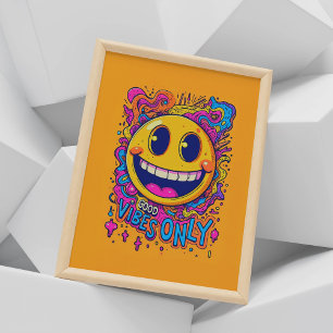 Boas Vibes Apenas Poster de Arte de Parede Retroat