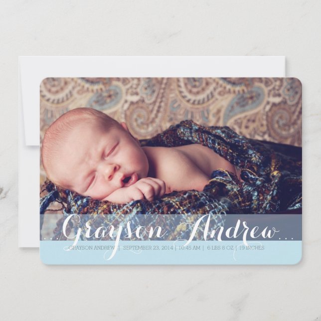 Boas-vindas 2 Foto de anúncio de nascimento modern (Frente)