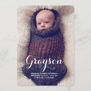 Boas-vindas 2 Foto de anúncio de nascimento modern