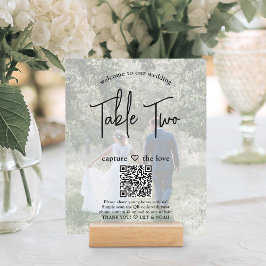 Boas-vindas 2 Fotos e Número da Tabela QR do Site