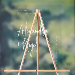 Boas-vindas ao Casamento Clássico Transparente Min