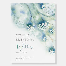 Boas-vindas ao Casamento das Flores Brancas Pequen