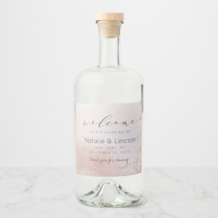 Boas-vindas ao Casamento de Folha de Fosco Rosa-Bl