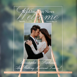 Boas-vindas ao casamento de script Elegante com um