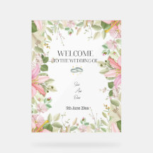 Boas-vindas ao Casamento Elegante Moderno