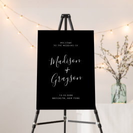 Boas-vindas ao casamento moderno minimalista elega