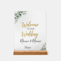 Boas-vindas ao casamento personalizado