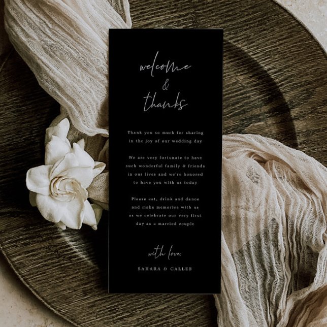 Boas-vindas ao Dia do Casamento e Obrigado Cartão  (Criador carregado)