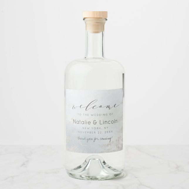 Boas-vindas ao Fosco Azul de Ombre Dusty Silver (Frente)