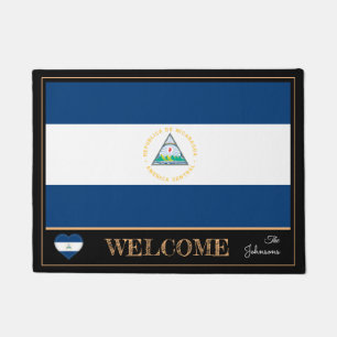 Boas-vindas aos tapetes de sinalizador da Nicarág