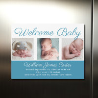 Boas-vindas, Baby Boy Blue Cute Magnet
