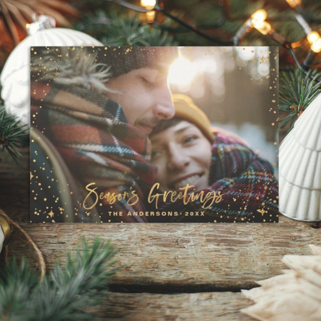 Boas-vindas da época Dourada 1 cartão de festas (Criador carregado)