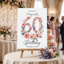 Boas-vindas de Aniversário de 60 anos Floral Beijo