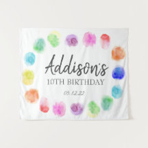 Boas-vindas de aniversário de arte, Tapeçaria de a