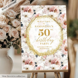 Boas vindas de aniversário sofisticado cor-de-rosa